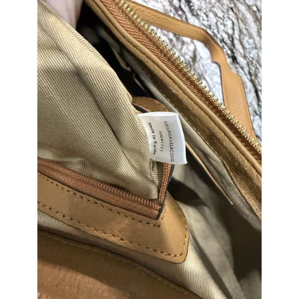 MCM Visetos Cognac 2-Way Tote EUC Fantastic Bag For Fall Plastic on Hardware - Picture 15 of 16